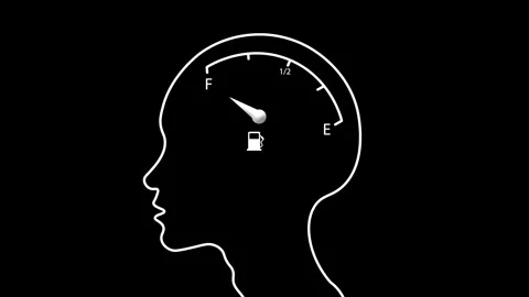 Brain intelligence improvement and measurement concept. human head with fue.. Stock Footage 304774005