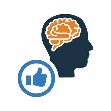 Brain intelligent icon. Editable vector logo. Stock-Illustration
