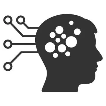 Brain Interface Circuit Vector Icon イラスト素材