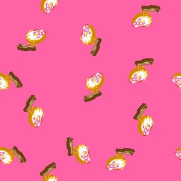 Brain interface device future technology isometric icon seamless pattern イラスト素材