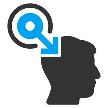 Brain Interface Plug-In Flat Icon Illustrazione stock