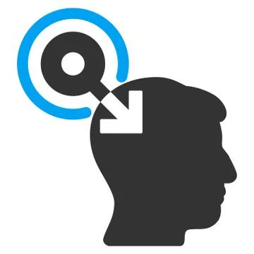 Brain Interface Plug-In Flat Icon Illustrazione stock