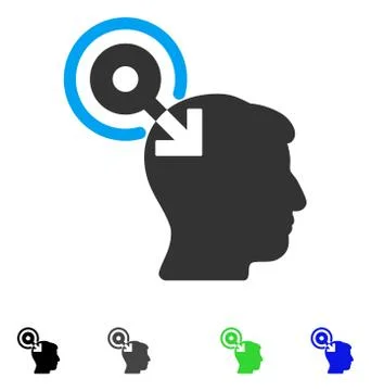 Brain Interface Plug-In Flat Icon イラスト素材