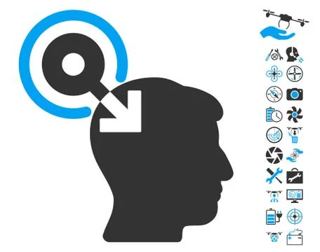 Brain Interface Plug-In Pictograph with Bonus イラスト素材