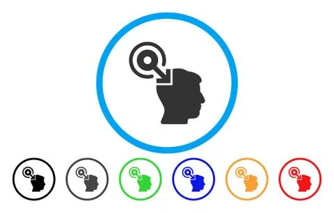 Brain Interface Plug-In Rounded Icon イラスト素材