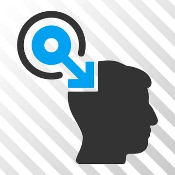 Brain Interface Plug-In Vector Icon 스톡 일러스트