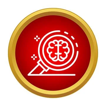 Brain investigation icon exploring human mind research イラスト素材