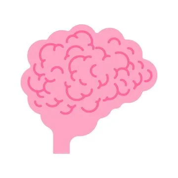 Brain isolated. Brains Vector illustration Stock Illustration