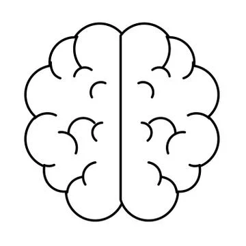 Brain isolated icon Illustrazione stock