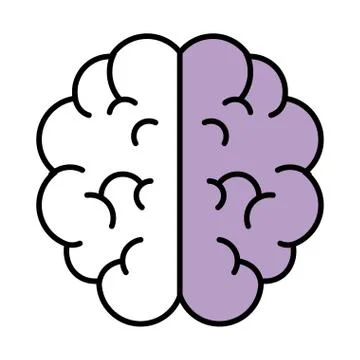 Brain isolated icon Illustrazione stock