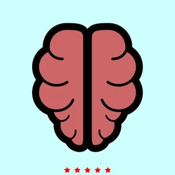 Brain it is icon . Stock Illustration