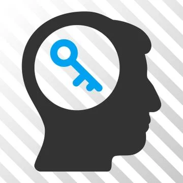 Brain Key Vector Icon Stock Illustration