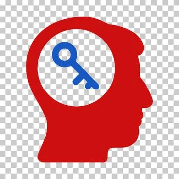 Brain Key Vector Icon Stockillustratie