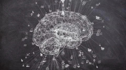 Brain knowledge growth learning news skills education training  イラスト素材