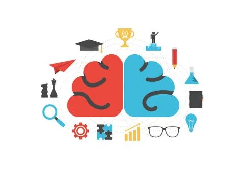 Brain knowledge Stock Illustration