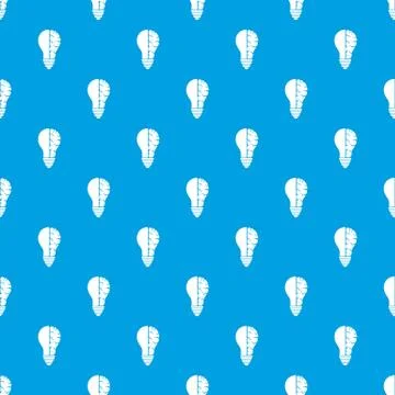 Brain lamp pattern seamless blue Illustrazione stock