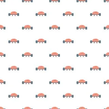 Brain lifting barbell pattern symbolizing mental strength training Stock Illustration