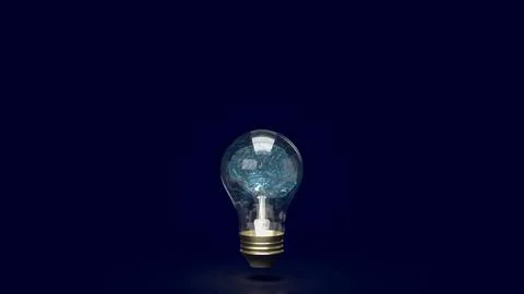 The Brain light bulb for education or creative inspiration concept 3d rende.. Stock Photos