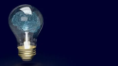 The Brain light bulb for education or creative inspiration concept 3d rende.. Stock Photos