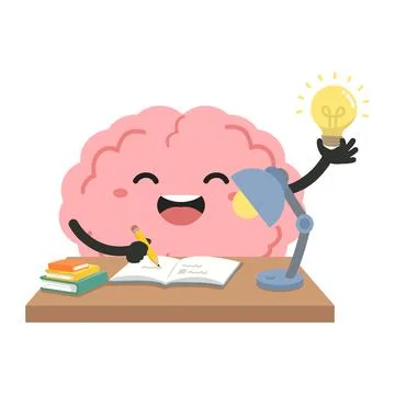 Brain With Light Bulb Showing Smart Idea And Thinking イラスト素材