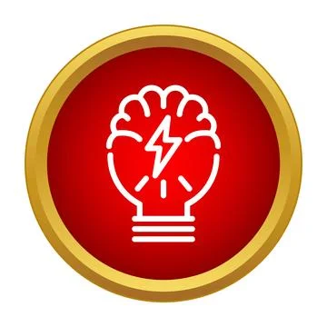 Brain lightbulb generating new ideas and creativity Stock Illustration