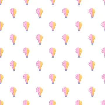 Brain lightbulb seamless pattern for creativity and ideas Stock Illustration