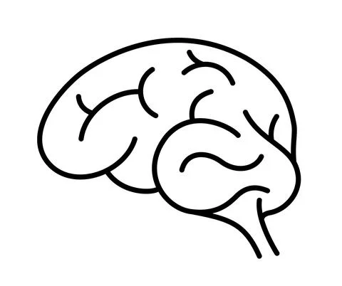 Brain line icon design. Vector illustration. Stock Illustration