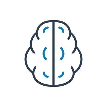 Brain Line Icon. Editable Vector Symbol Illustration. Stock Illustration