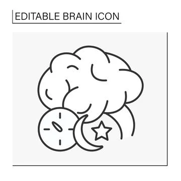 Brain line icon Stock Illustration