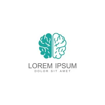 Brain logo. Brain logo with combination of technology and brain part nerve .. Illustrazione stock