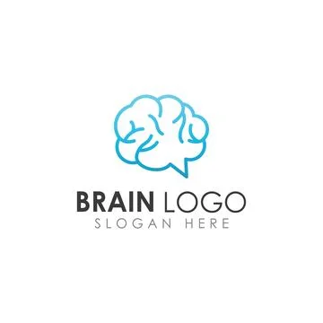Brain logo. Brain logo with combination of technology and brain part nerve .. Stock-Illustration