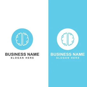 Brain logo. Brain logo with combination of technology and brain part nerve .. Stock Illustration