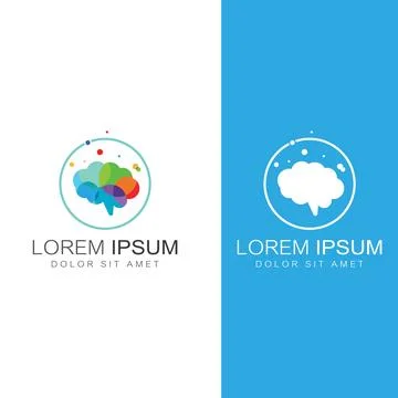 Brain logo. Brain logo with combination of technology and brain part nerve .. 库存插图
