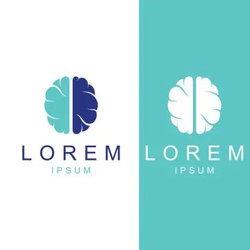 Brain logo. Brain logo with combination of technology and brain part nerve .. Stock-Illustration