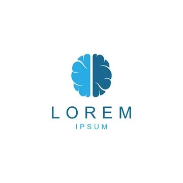 Brain logo. Brain logo with combination of technology and brain part nerve .. Stock Illustration