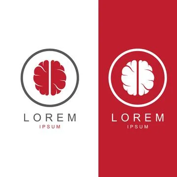 Brain logo. Brain logo with combination of technology and brain part nerve .. Stock-Illustration