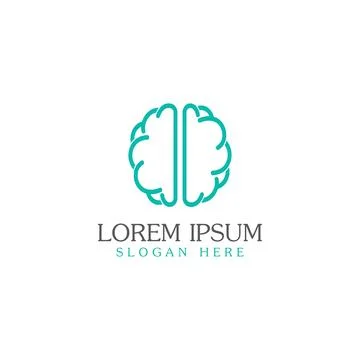 Brain logo. Brain logo with combination of technology and brain part nerve .. Illustrazione stock
