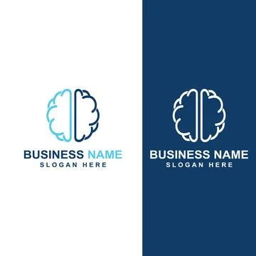 Brain logo. Brain logo with combination of technology and brain part nerve .. Stockillustratie