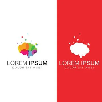 Brain logo. Brain logo with combination of technology and brain part nerve .. Stock Illustration