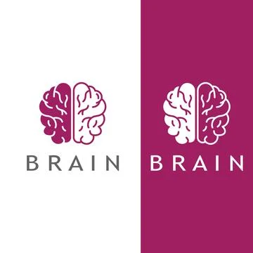 Brain logo. Brain logo with combination of technology and brain part nerve .. Stock-Illustration