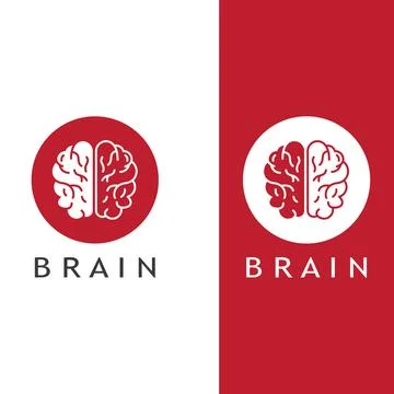 Brain logo. Brain logo with combination of technology and brain part nerve .. Stock-Illustration