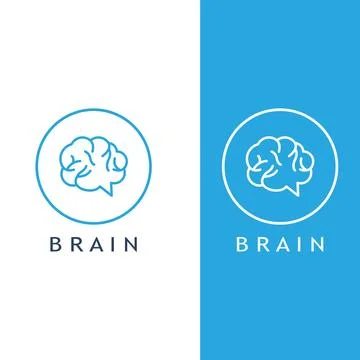 Brain logo. Brain logo with combination of technology and brain part nerve .. イラスト素材