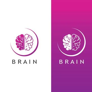 Brain logo. Brain logo with combination of technology and brain part nerve .. Illustration