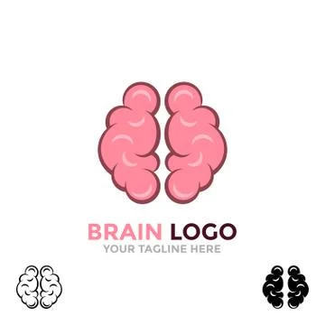 Brain logo. Brainstorm think idea logo. brain icon Stock Illustration