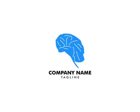 Brain Logo Design Vector Template Stock-Illustration