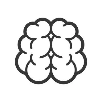 Brain Logo Icon on White Background. Vector Stockillustratie