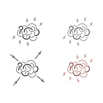 Brain logo, illustration, vector Stock Illustration