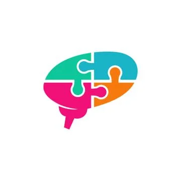 Brain Logo template Think idea concept Brainstorm power thinking icon Stock-Illustration