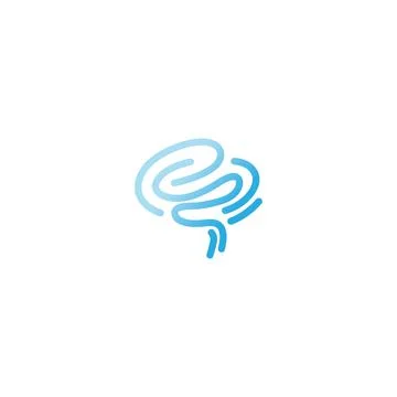 Brain Logo vector icon Template Illustrazione stock