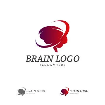 Brain Logo Vector Template. Brain Logo Concepts Stock Illustration